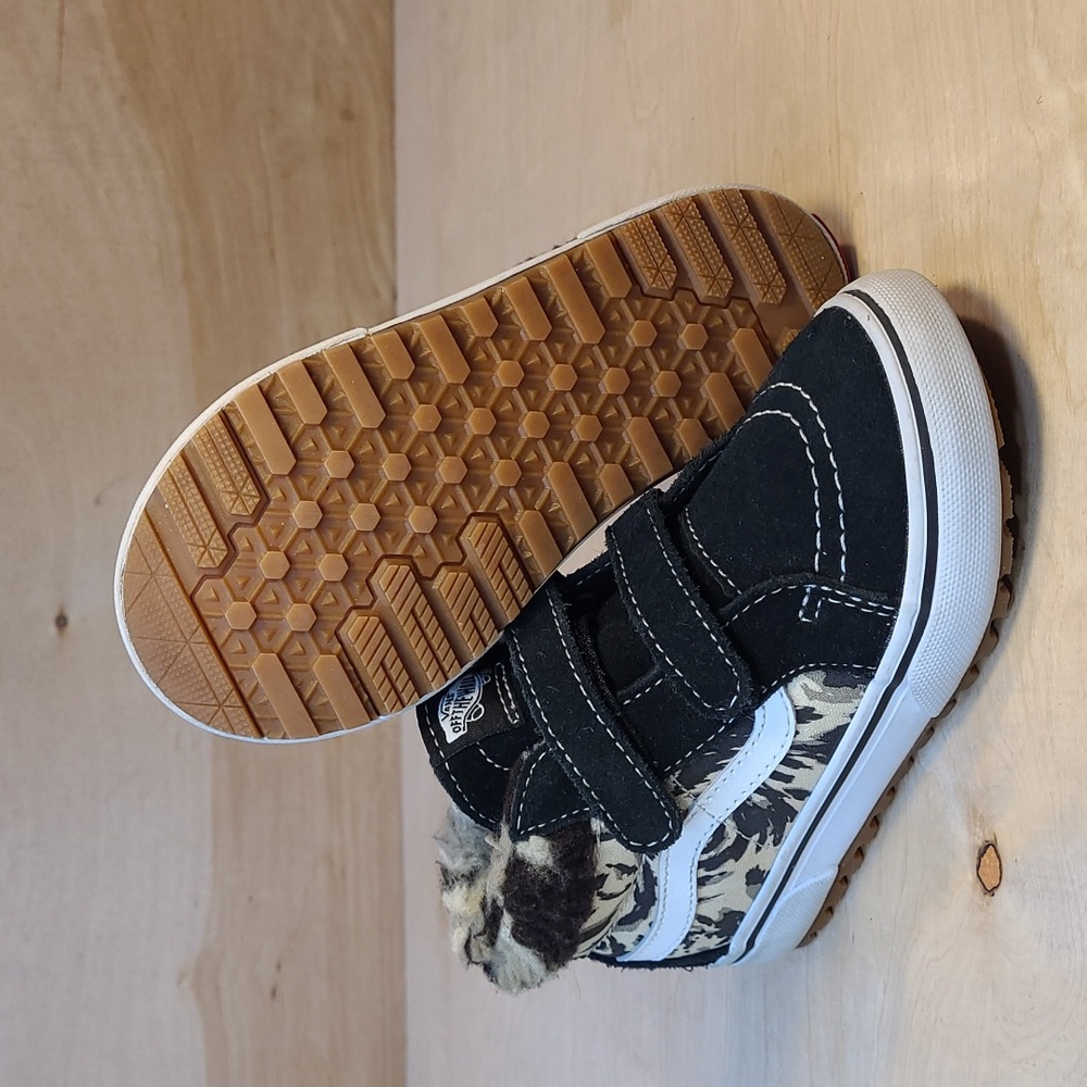 Vans Toddler Sk8-Mid Reissue V MTE-1 Fur Lined Black Shoes Size 10C - Picture 10 of 12